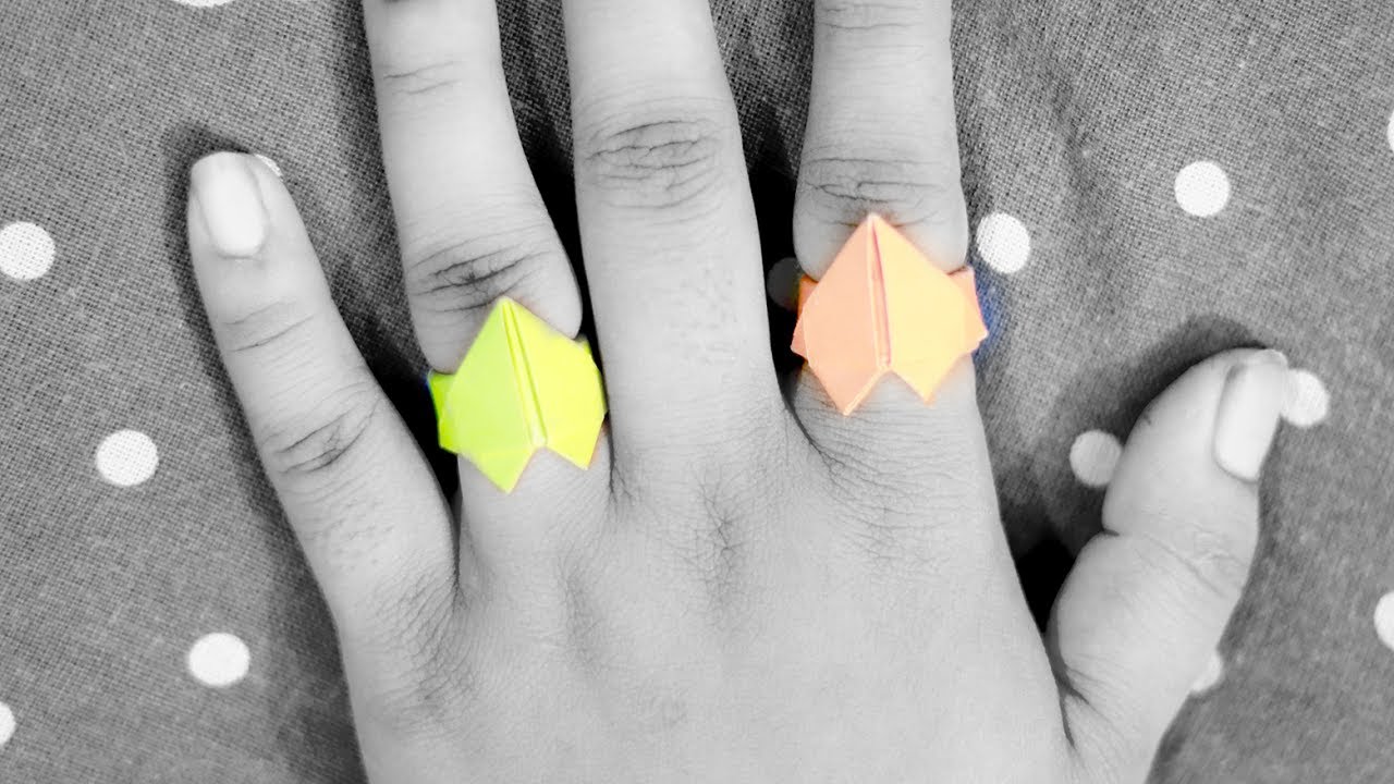 How to make a finger  ring with paper