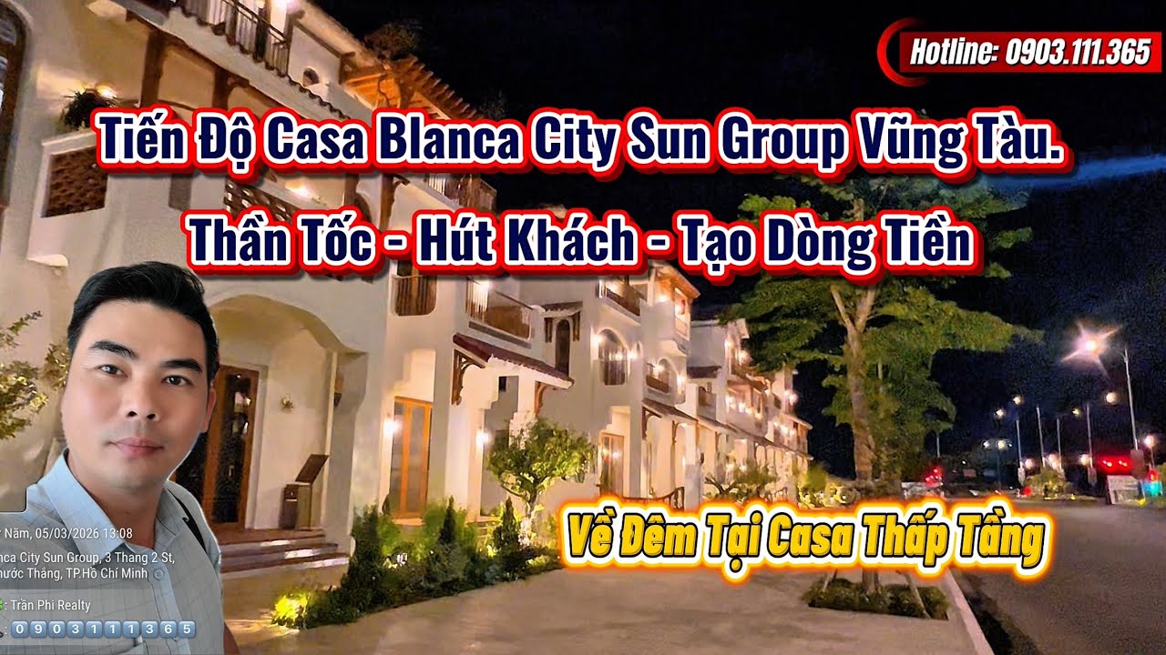 Tiến Độ Blanca City Sun Group Vũng Tàu Lung Linh Về Đêm Rực Rỡ Ánh Đèn.
