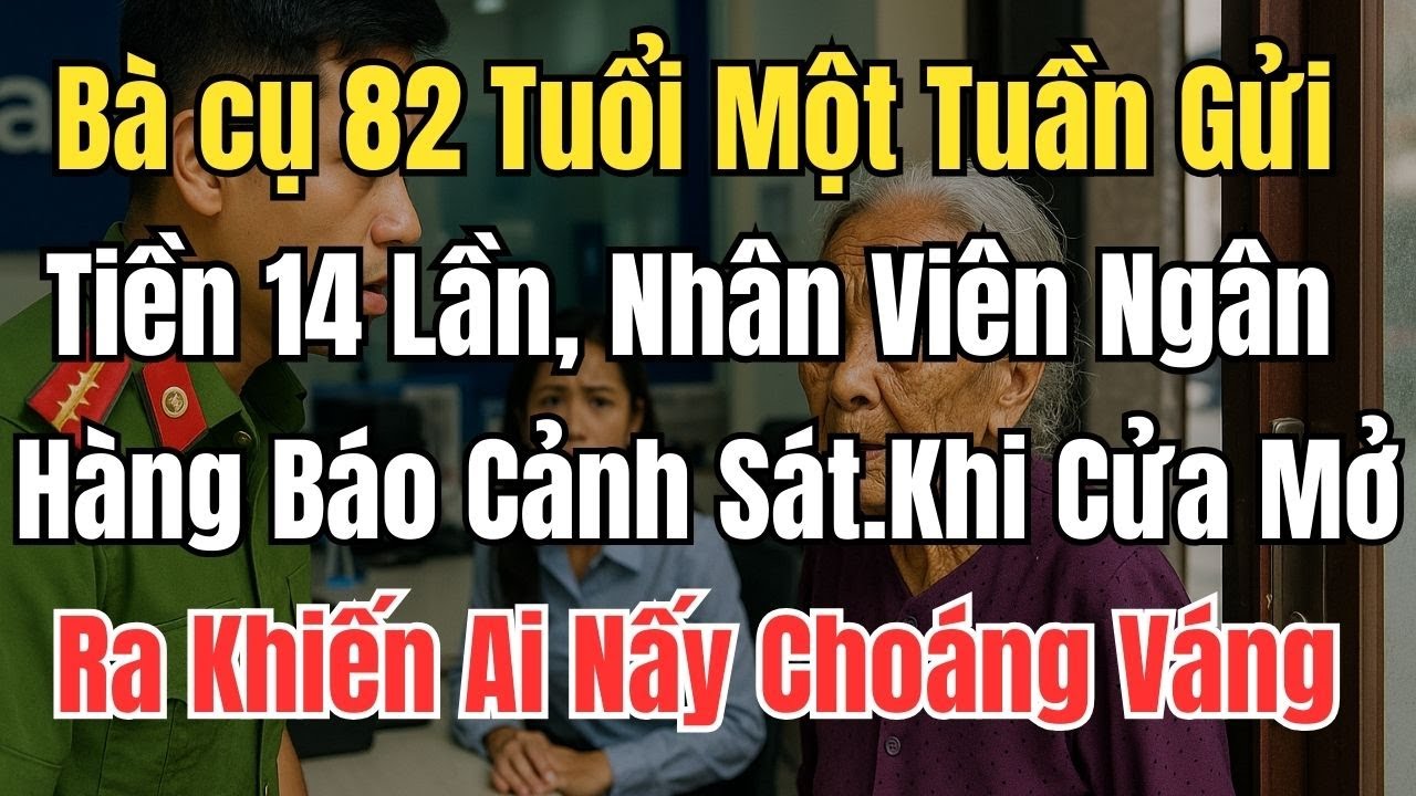 Bà cụ 82 Tuổi Một Tuần Gửi Tiền 14 Lần, Nhân Viên Ngân Hàng Báo Cảnh Sát. Khi Cửa Mở Ra, Khiến Ai...
