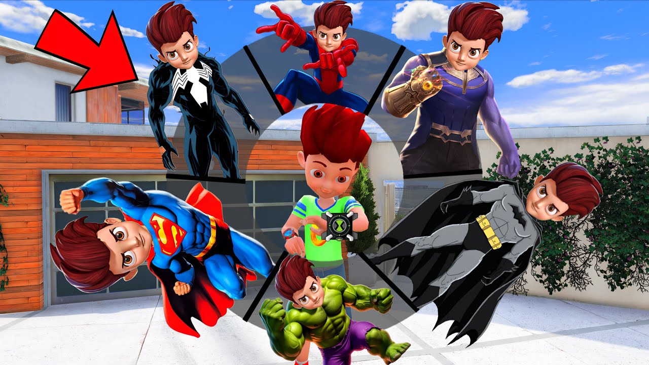 Kicko Playing As A Every CARTOON AVENGERS SUPERHERO  IN GTA 5 | Gta 5 Gameplay