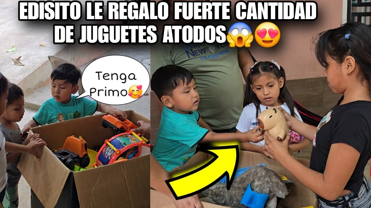 EDISITO Le Regalo Todos Sus Juguetes a Los Niños🙏😍Todos Quedaron Boca Abierta Al Ver Sus Juguetes😱