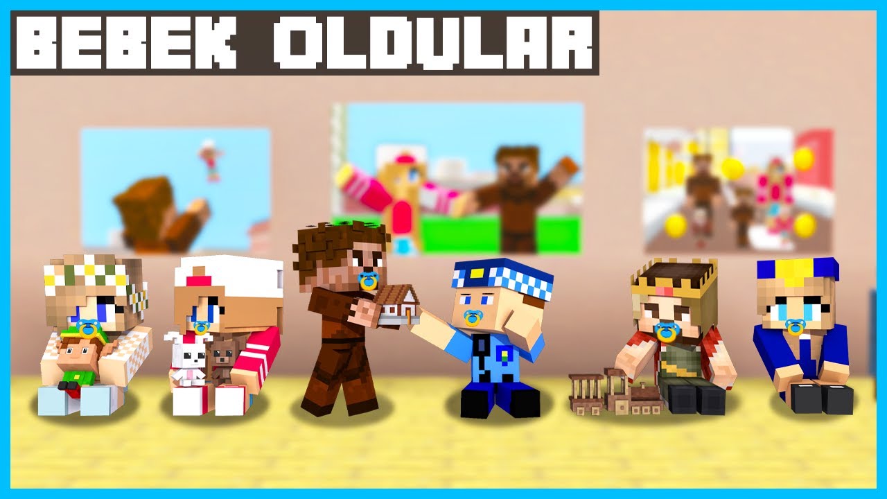MİNECRAFT ŞEHİRDEKİ HERKES BEBEK OLDU FİLMİ! 😍 - Minecraft ZENGİN FAKİR HAYATI