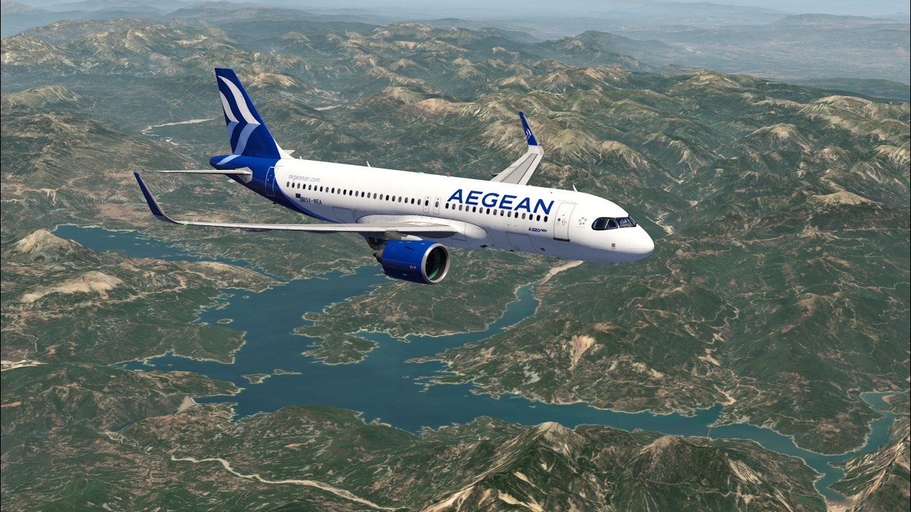 Aerofly FS4 Airbus A320neo from Corfu (LGKR) to Athens (LGAV)