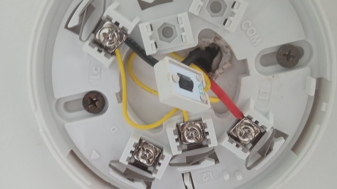 Cara menyambung kabel smoke detector fire alarm semi addressable Hooseki