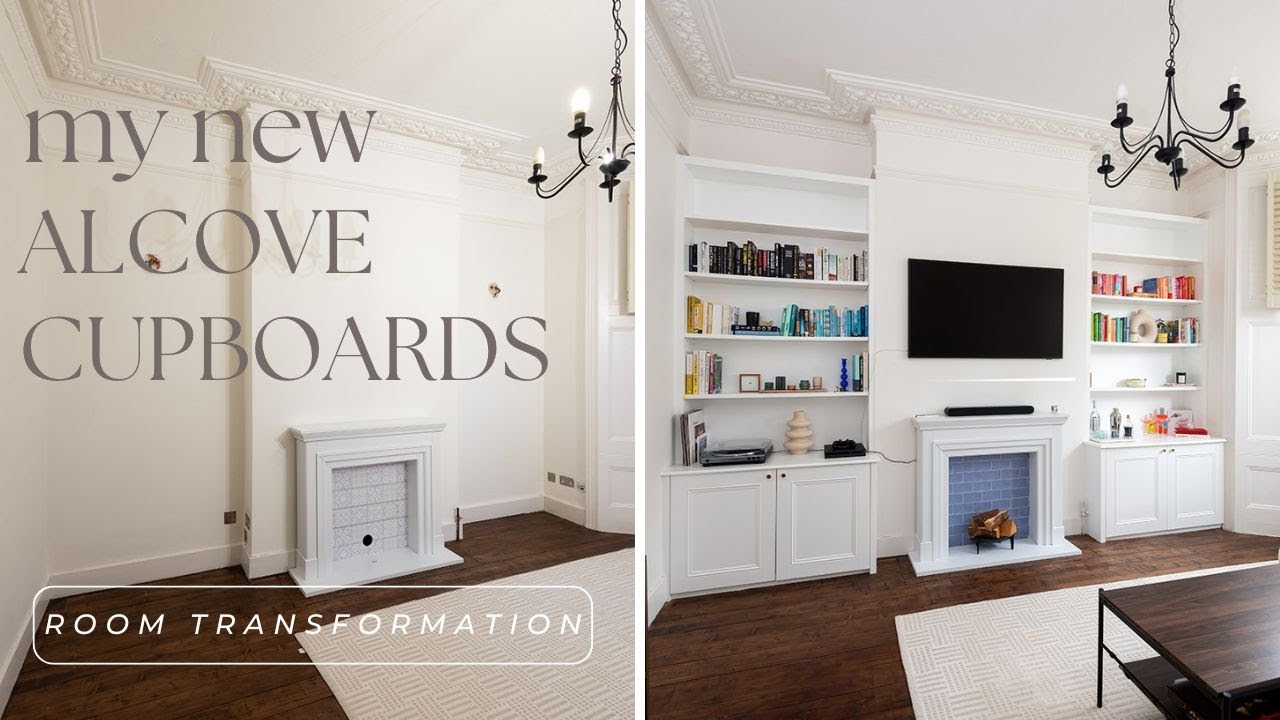 Built in Alcove Cupboards + Shelving Installation