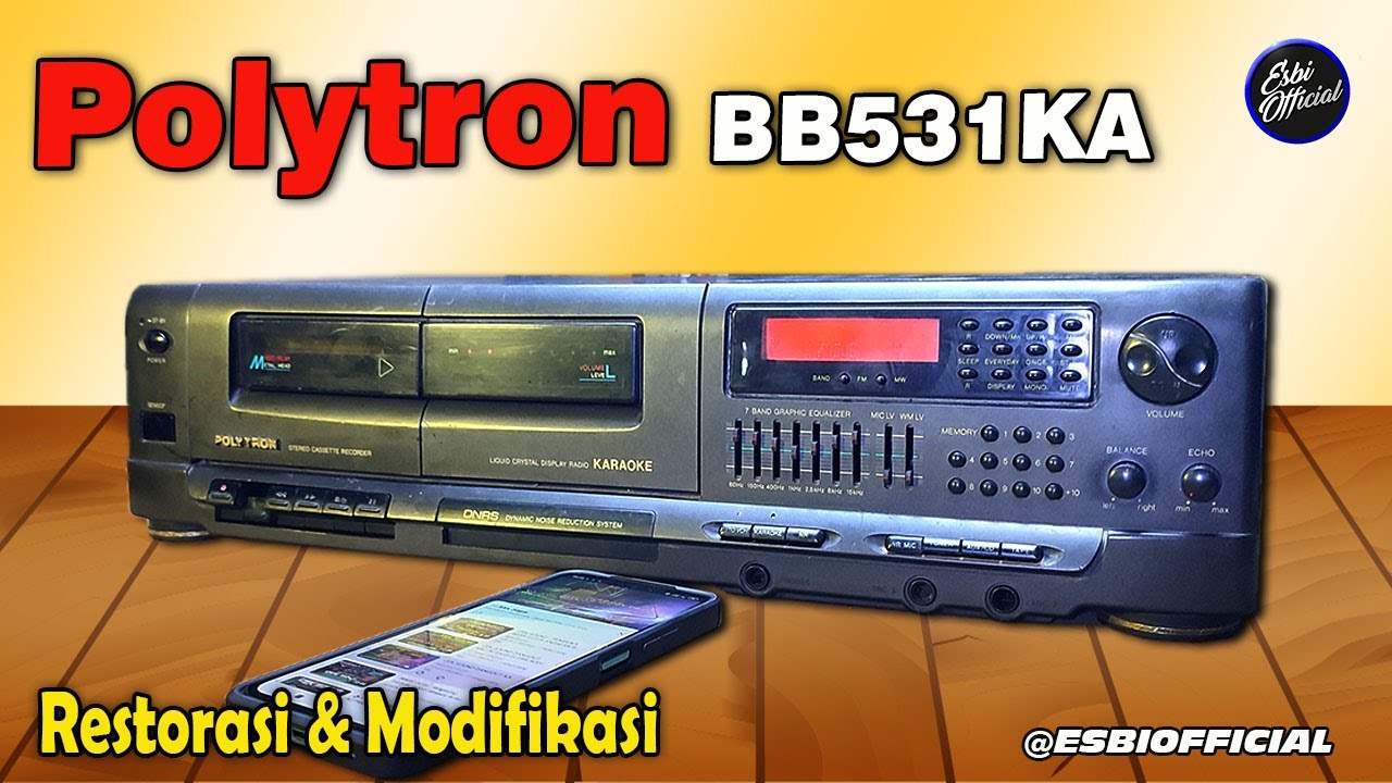 Кассетная дека Polytron Big Band BB531KA с радио AM/FM || Реставрация и модификация