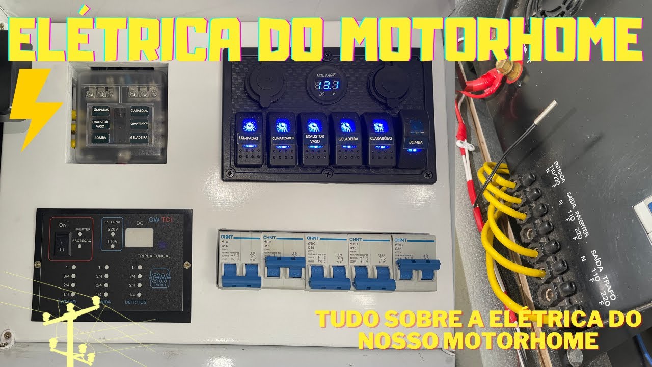 ELÉTRICA DO MOTORHOME: Passo a passo da nossa instalação elétrica | Todos os equipamentos utilizados