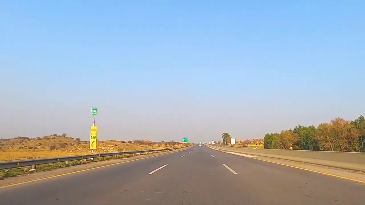 Driving Northbound on Pakistan Motorway M2 from Balkasar Interchange to Nilla Dulha Exit