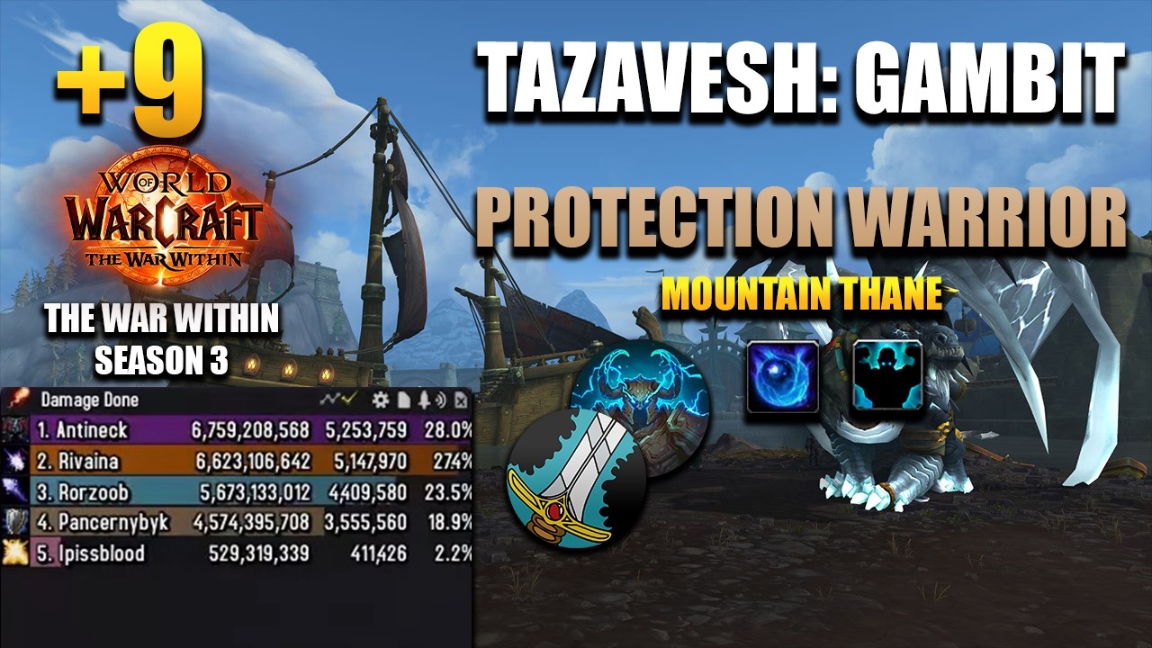 +9 Tazavesh: So'leah's Gambit | Protection Warrior POV | 3,5M DPS OVERALL | The War Within Season 3