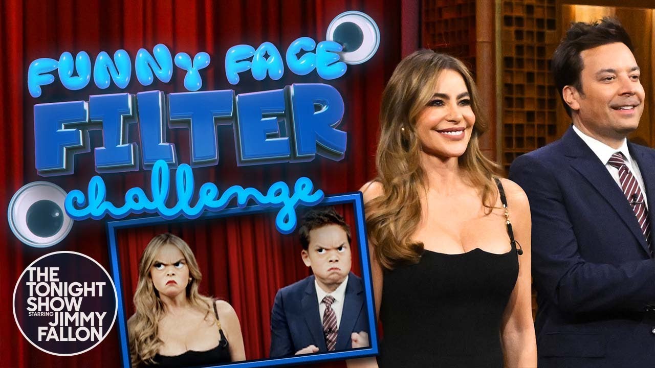 Funny Face Filter Challenge with Sof&iacute;a Vergara | The Tonight Show Starring Jimmy Fallon