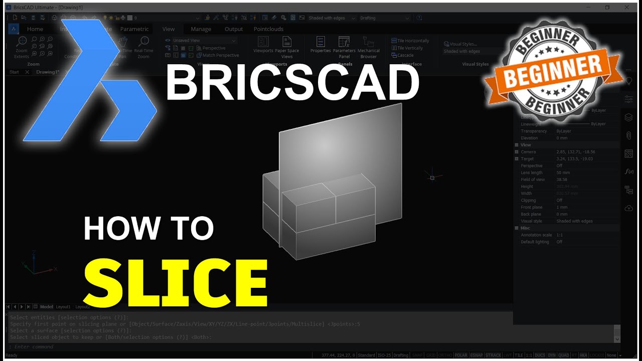 BricsCAD How To Slice Tutorial