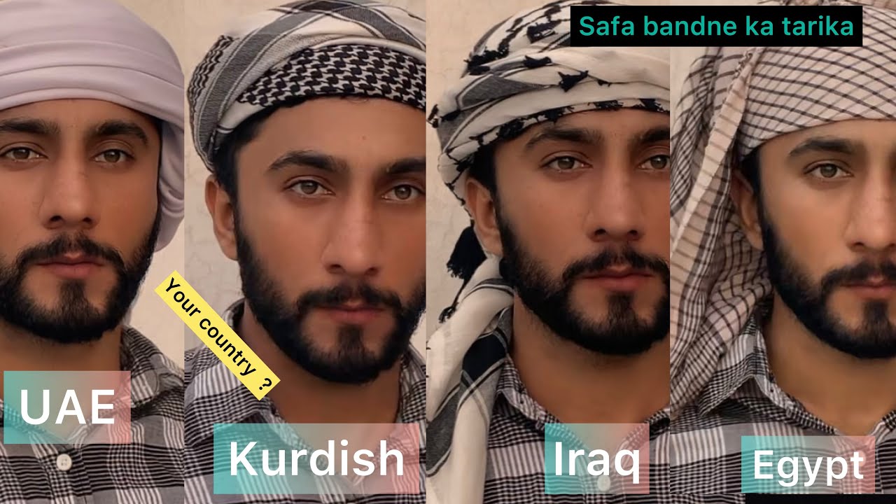How To Tie | UAE | Kurdish | Iraq | Egypt || turban style tutorial || majid shah