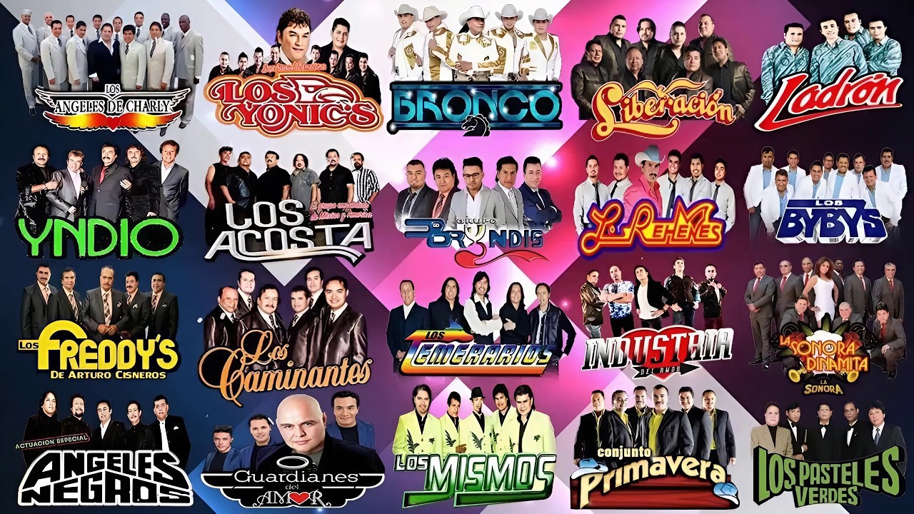 TEMERARIOS, BRONCO, BUKIS, ACOSTA, BRYNDIS, CAMINANTES, YONICS Y MAS - GRUPERAS 90S DEL RECUERDO