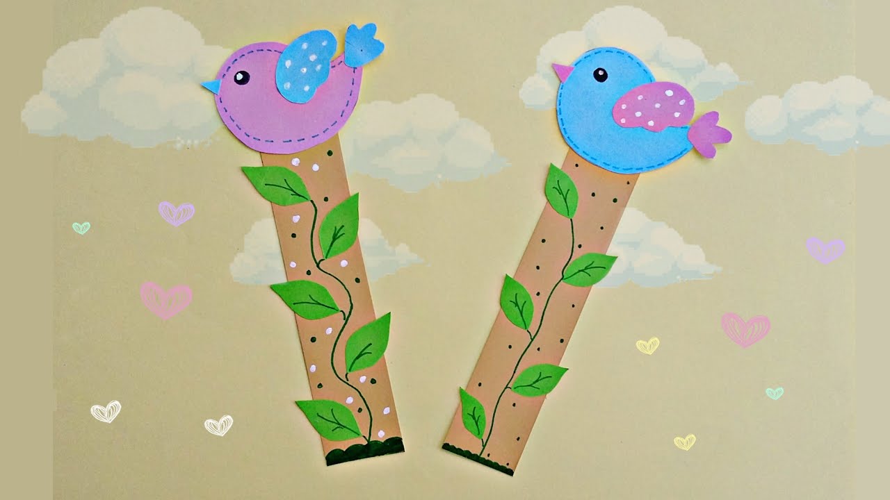 Cara membuat pembatas buku dari kertas hvs | Ide kreatif | DIY Bookmark