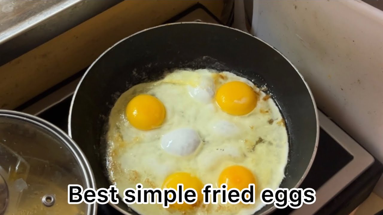 Best simple fried eggs with cheese.