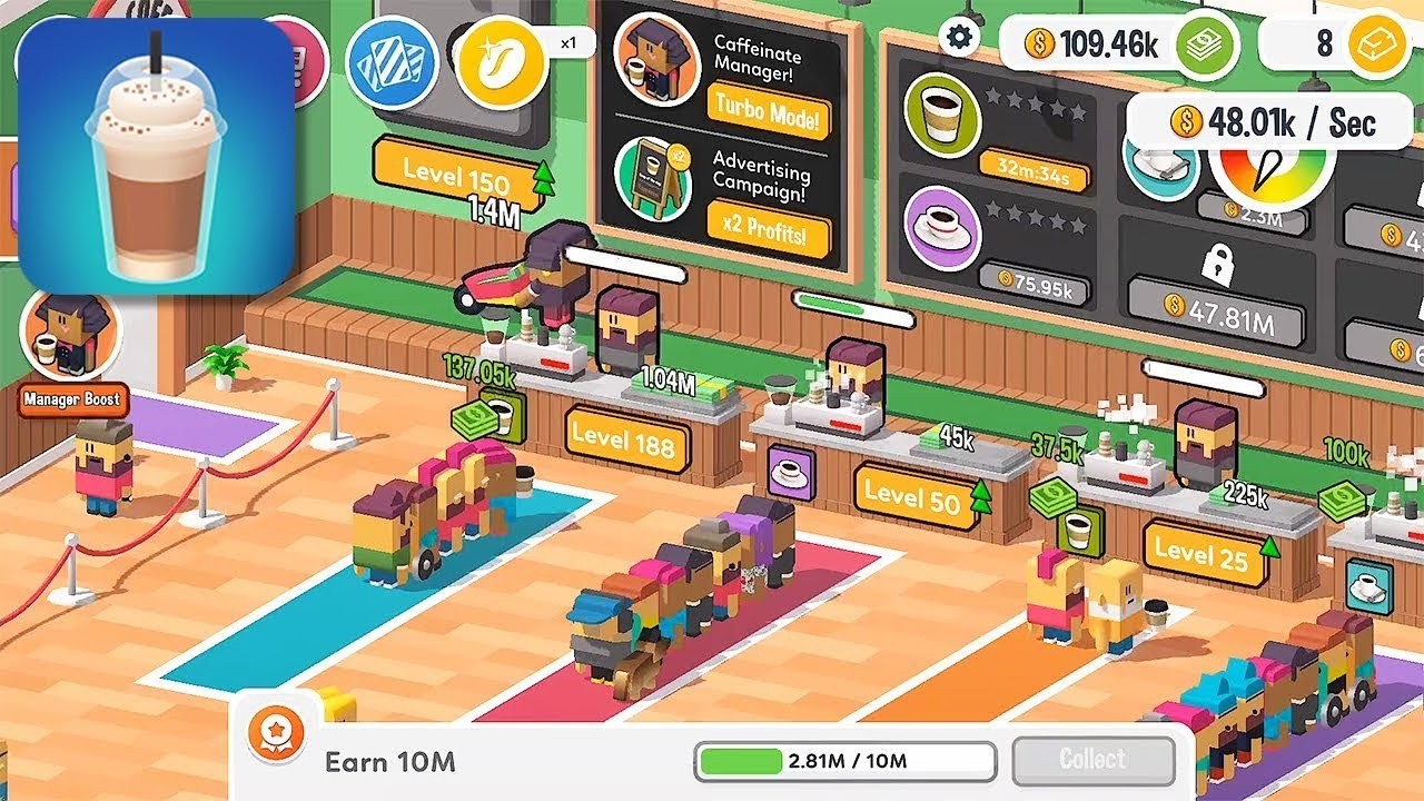 Idle Coffee Corp - Gameplay Showcase (iOS, Android)