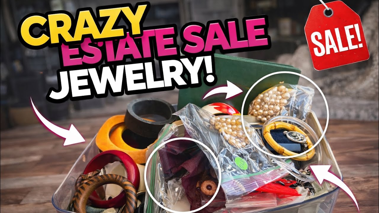 Insane Garage Sale / Estate Sale Jewelry Haul! Gold , Pearls , so much more! #estateSale #Jewelry