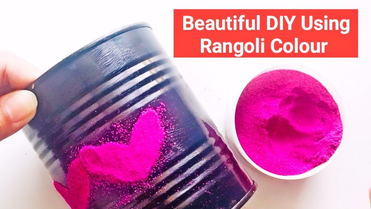 Amazing Ideas to Reuse Recycle Tin Cans using Rangoli Colours | Waste Rasgulla container Reuse ideas