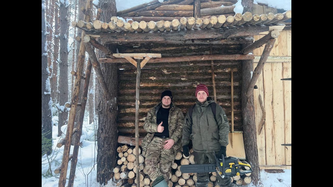 ТАЕЖНЫЙ БЫТ. СТРОИТЕЛЬСТВО ДРОВЯНИКА ПОШЛО НЕ ПО ПЛАНУ! ЧТО У НАС ПОЛУЧИЛОСЬ?