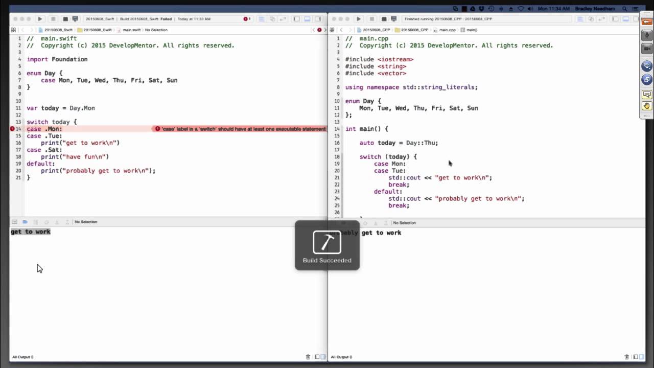 Swift vs Modern C++