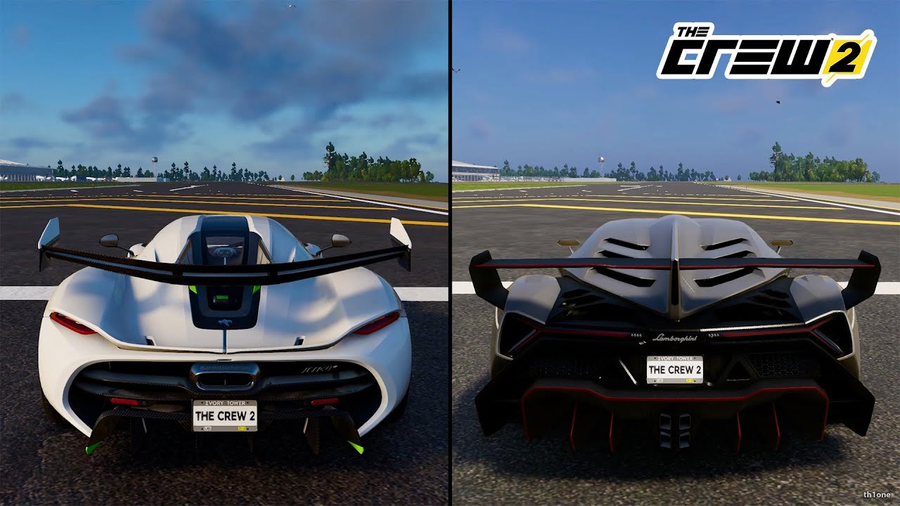 The Crew 2 | Koenigsegg Jesko 2020 vs. Lamborghini Veneno 2013 Performance and Sound Comparison