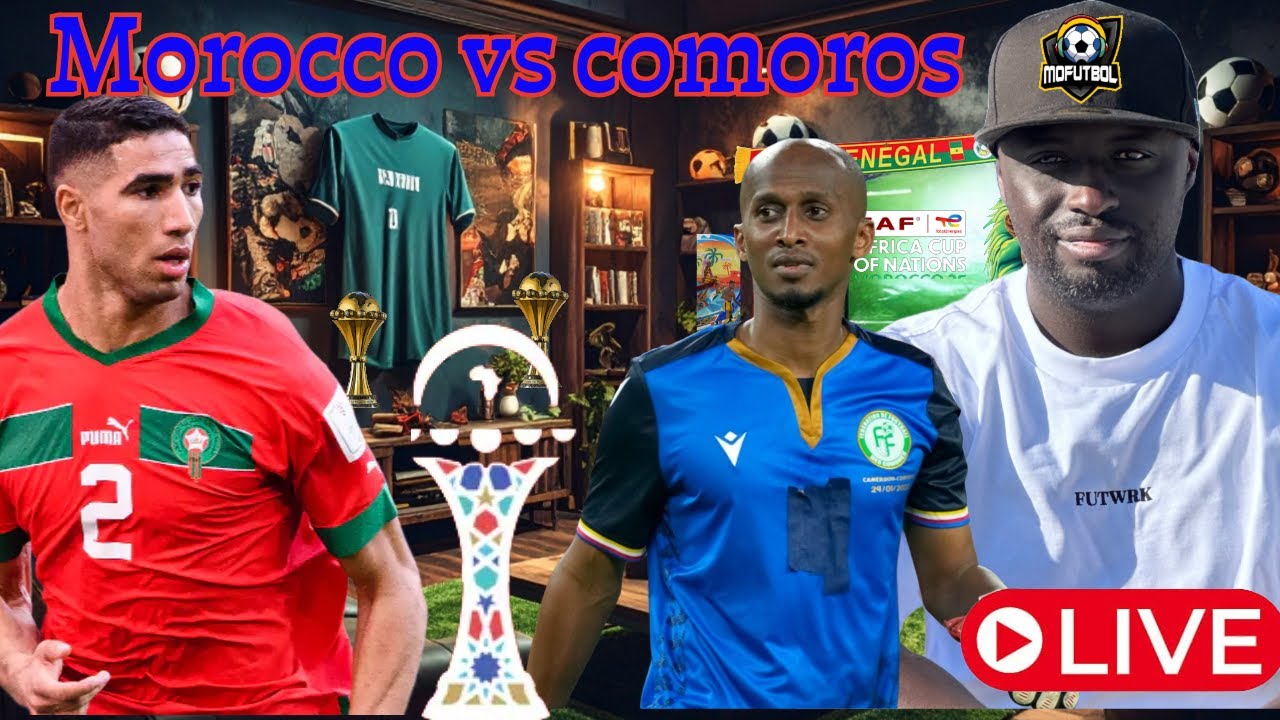 Morocco 🇲🇦 vs Comoros 🇰🇲 LIVE Watch Along | AFCON 2025 Opener, Goals, Reactions