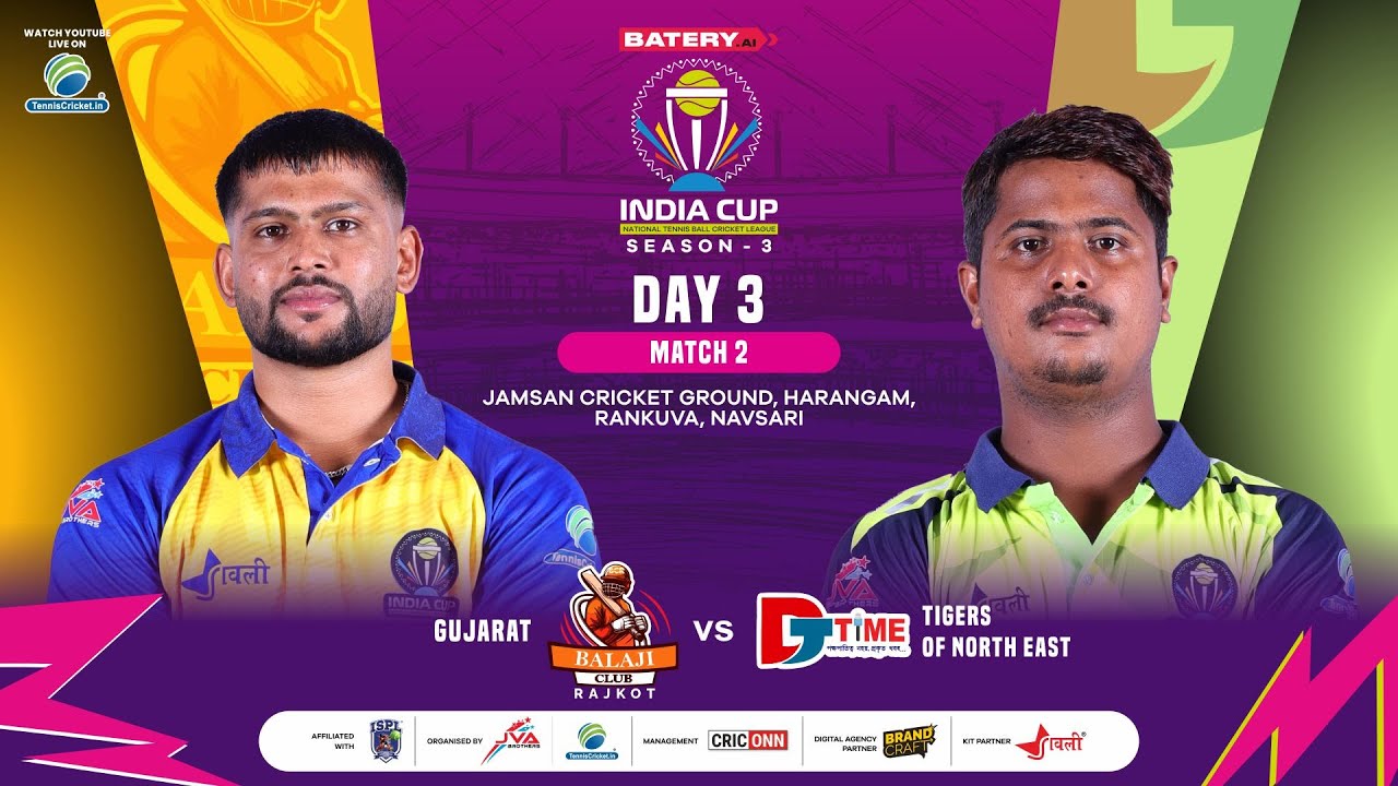 D Time Tigers Of North East Vs Gujarat Balaji Club Rajkot | India Cup 2025 | Season 3