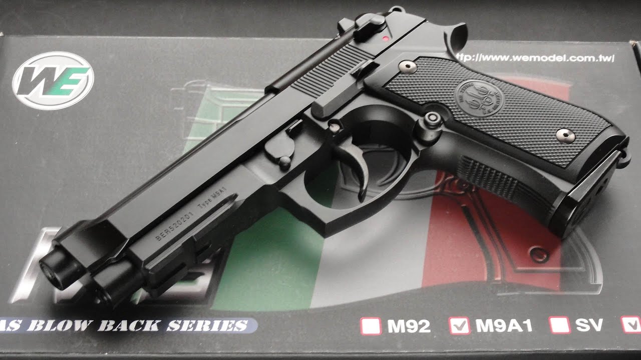 WE New System M9A1 GBB Semi&Auto Ver. (Black) ＋ マルイフレーム