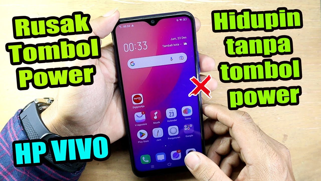 Tombol Power hp kalian rusak !! ini dia cara menghidupkan HP VIVO Tanpa tekan power