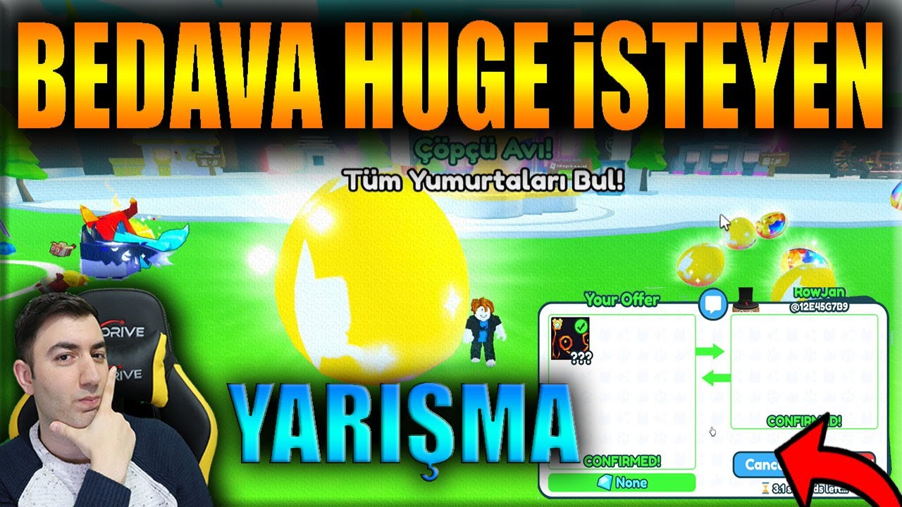 Bedava Huge Pet İsteyen 😄/ Roblox Pet Simulator Fun