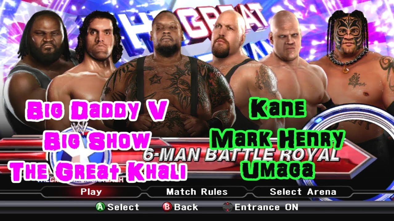 WWE SvR 2009 | Big Daddy V, Big Show, The Great Khali, Kane, Mark Henry & Umaga