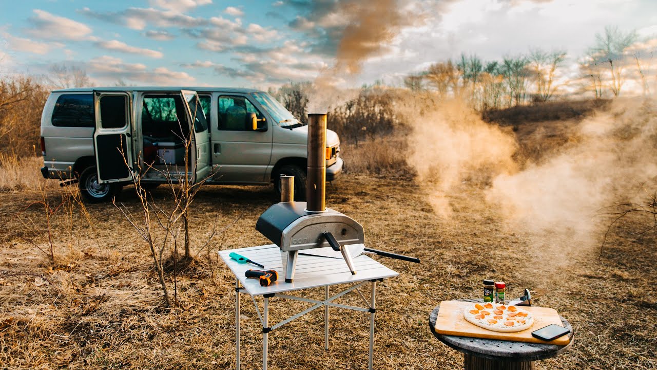 Spring Van Camping: Cooking Wood Fired Pizza In Our Ooni Pizza Oven - Michigan Van Life