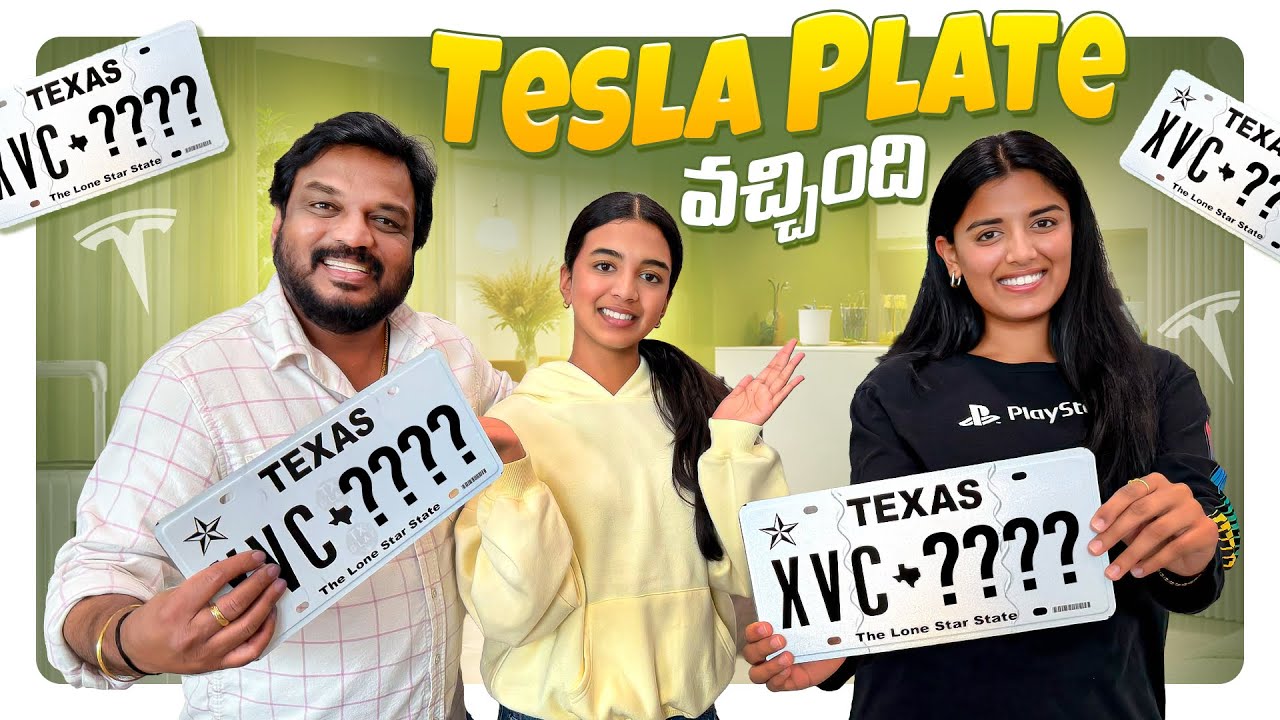 TESLA plate vachesindi!! 😍VAAS Family #Telugu