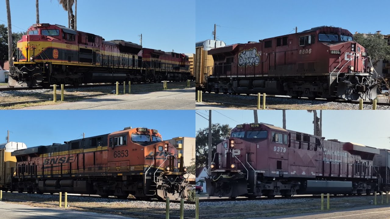 6 trains in Alice TX 1-31-26 ft. (KCSM 4544 Grey Ghost) & (horn salute) & (Save The Monarch box car 