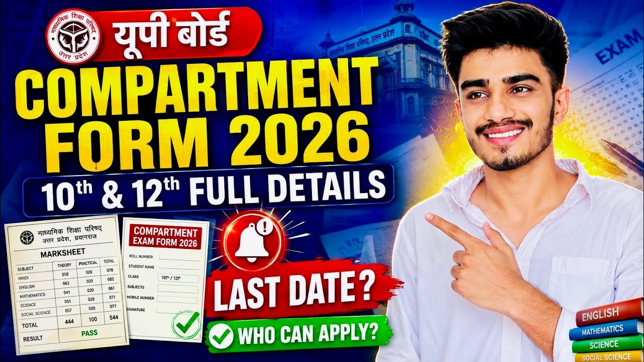 🔥 UP Board Compartment Form 2026 | 10th & 12th Full Details | Last Date, Fees, Eligibility