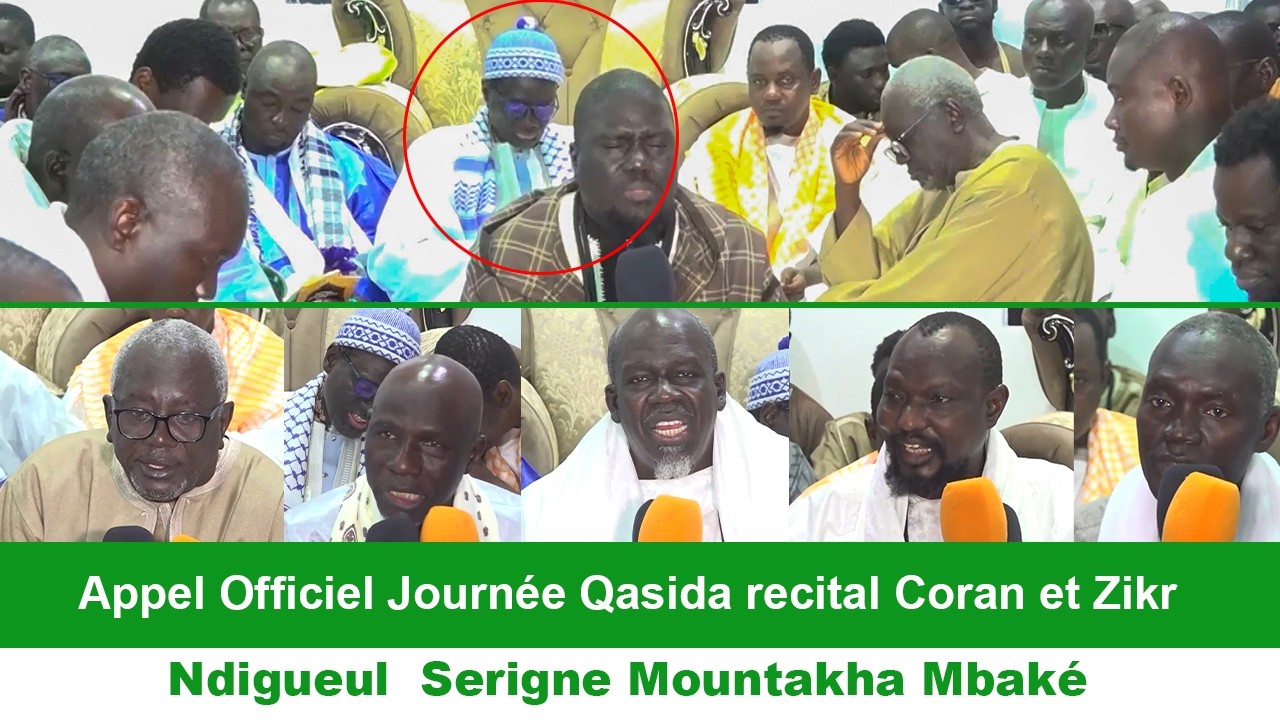 Urgent Ndigal Serigne Mountakha Mbacké Journée Récital Coran - Qacida et Zikr