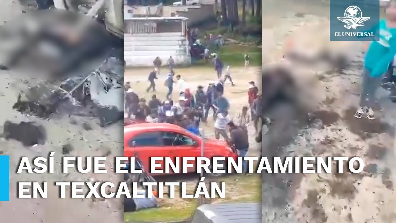 Difunden videos de los estragos tras enfrentamiento en Texcaltitl&aacute;n