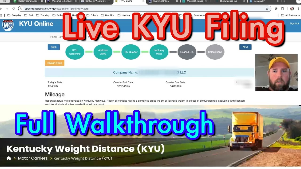 How to File KYU Kentucky Weight Distance Tax - Step by Step Tutorial for MC/DOT Authority
