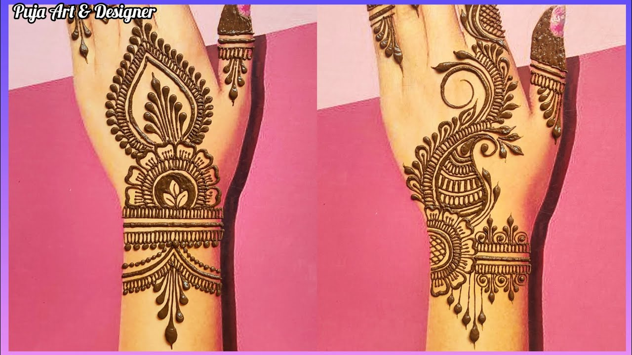 Top 2 Beautiful & Stylish Back Hand Mehndi Design | Easy & Simple Mehndi Design |