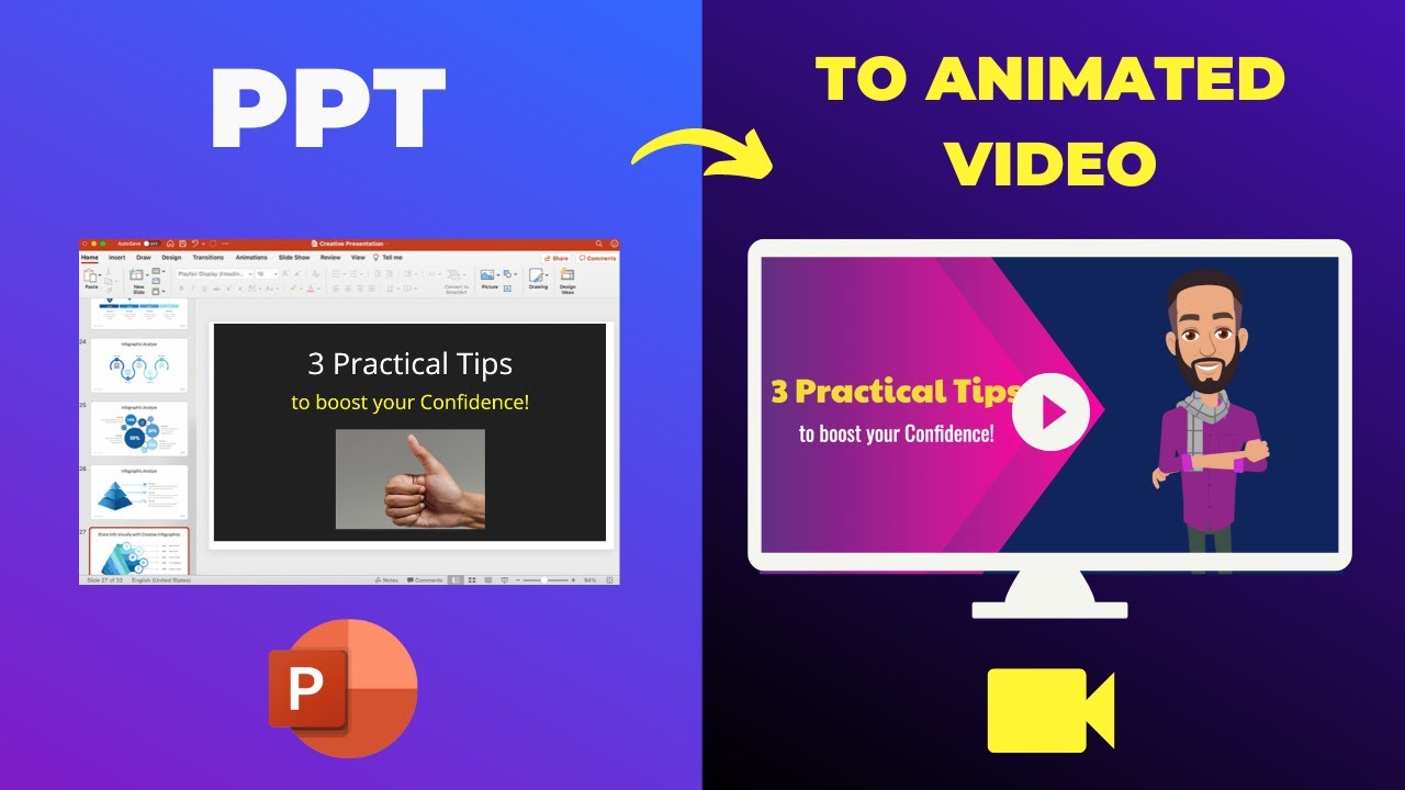 Как конвертировать PowerPoint в видео | Конвертер PowerPoint в видео!