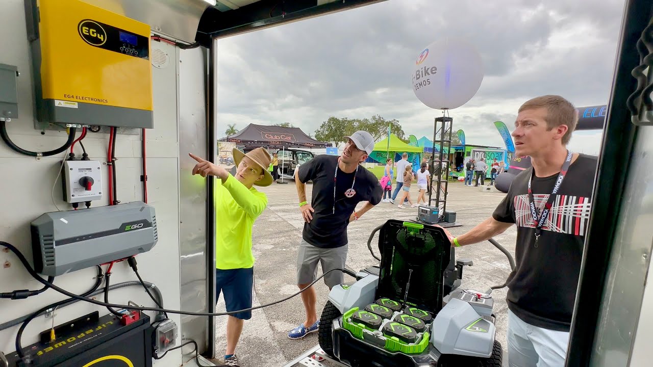 I Bring a Lawn Trailer to an ELECTRIC Car Show In MIAMI - Electrify Expo