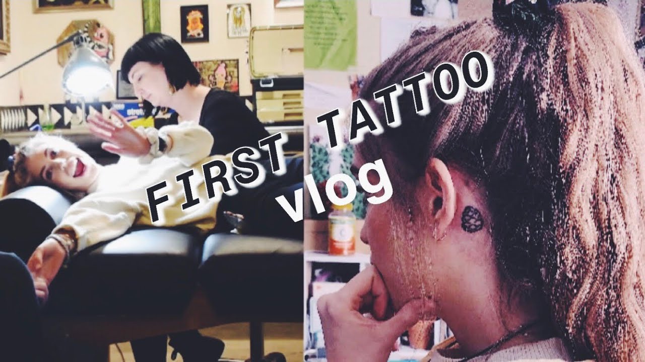 FIRST TATTOO EXPERIENCE!!! // behind the ear reaction