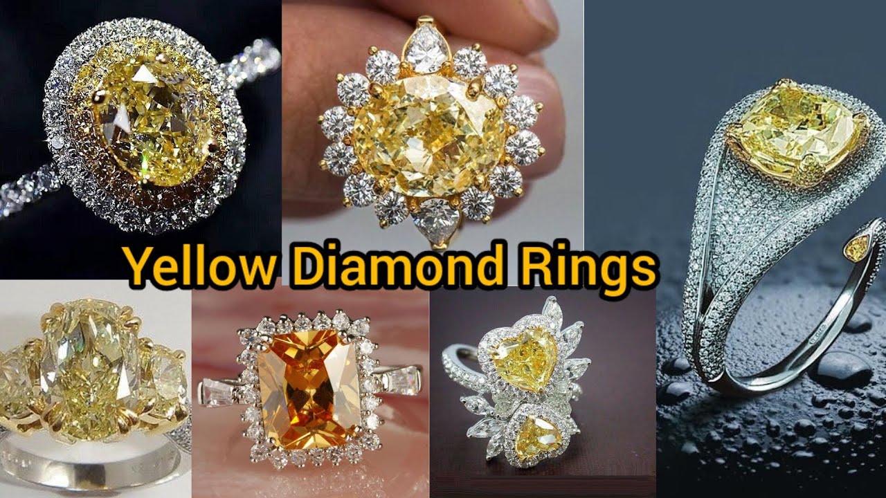Yellow Diamond Rings for engagement||#yellowdiamonds #rings