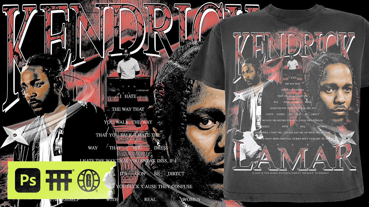 How To Design VINTAGE BOOTLEG Shirts (Photoshop Tutorial) ©2024