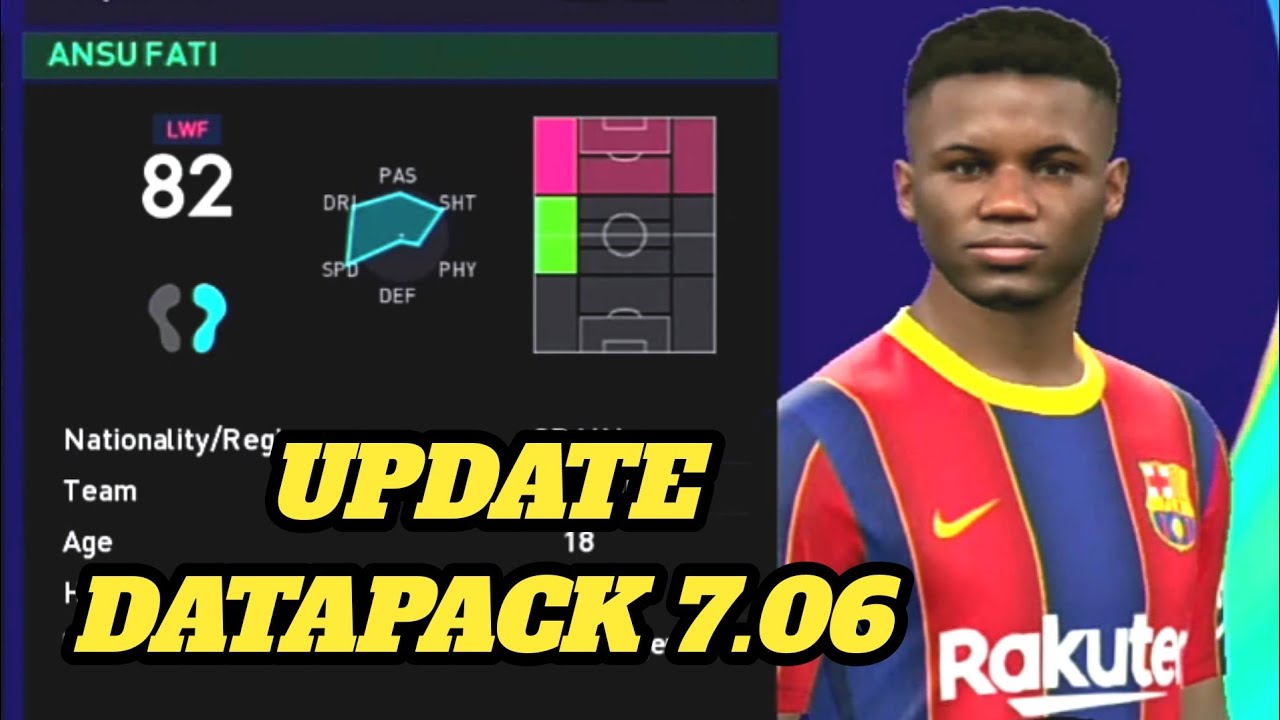 UPDATE PES 2021 PS3 DATAPACK 7.06 VR PATCH