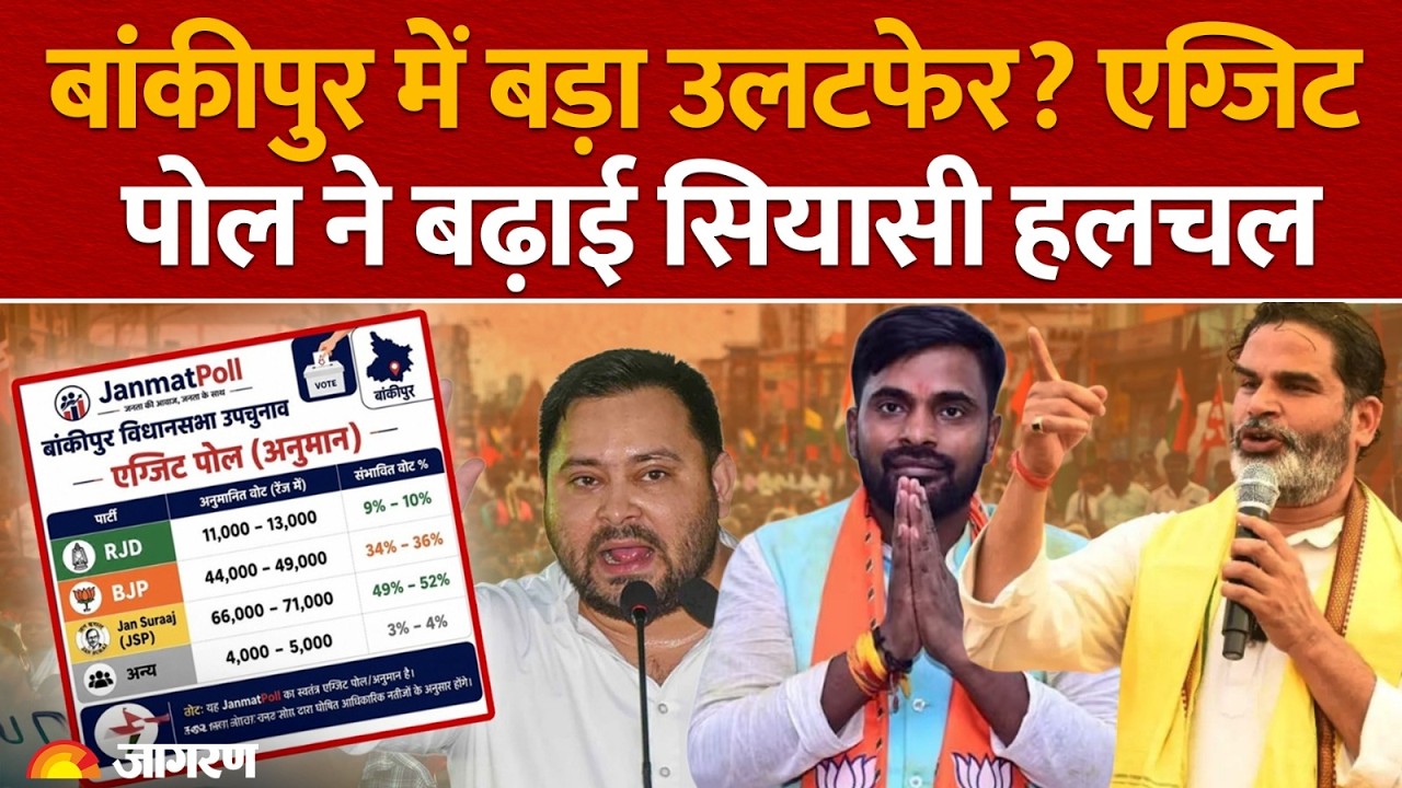 Bihar Bankipur Bypoll Election Result: बांकीपुर में बड़ा उलटफेर? Exit Poll ने बढ़ाई सियासी हलचल |