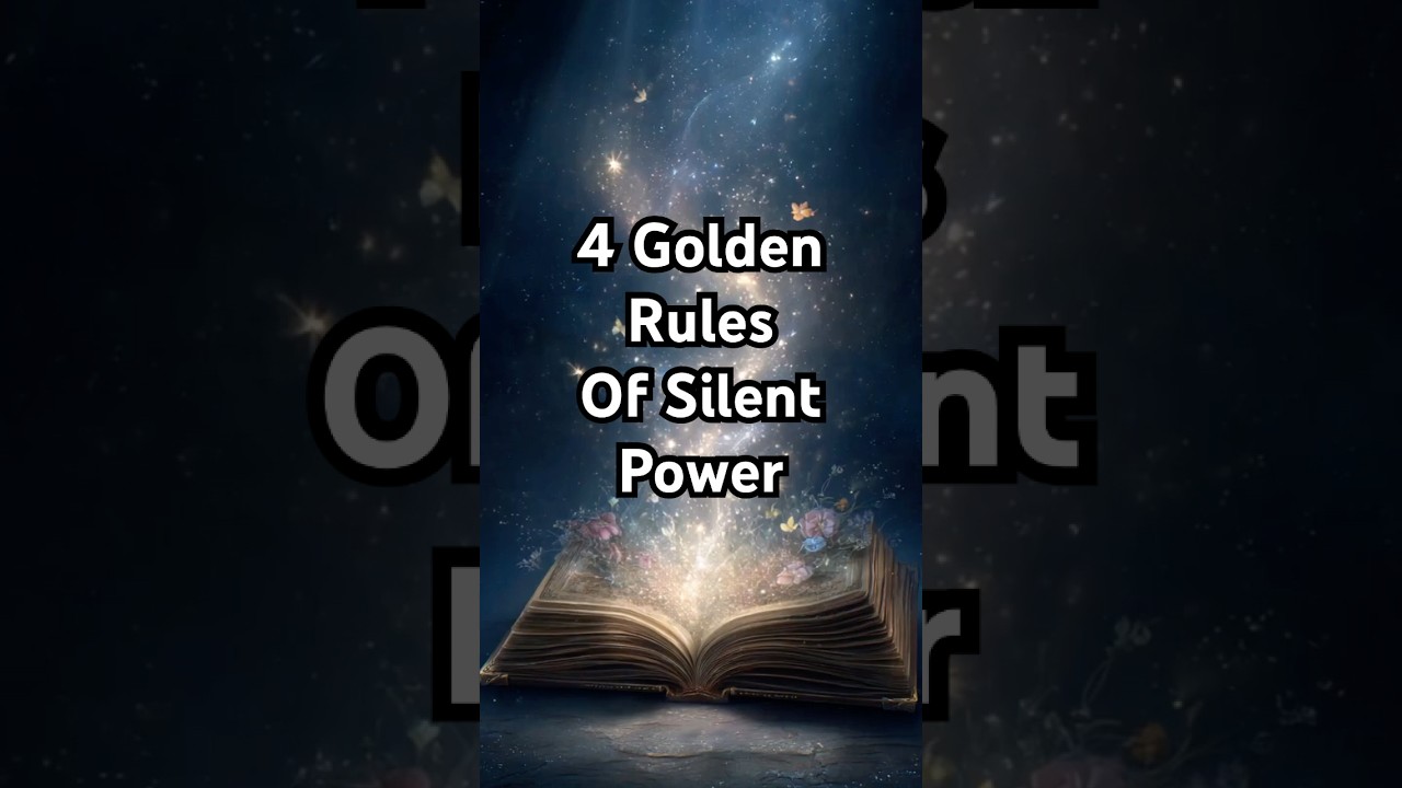 4 Golden Rules of Silent Power How to Master Influence Without Speaking Much #stoicism #deepthoughts