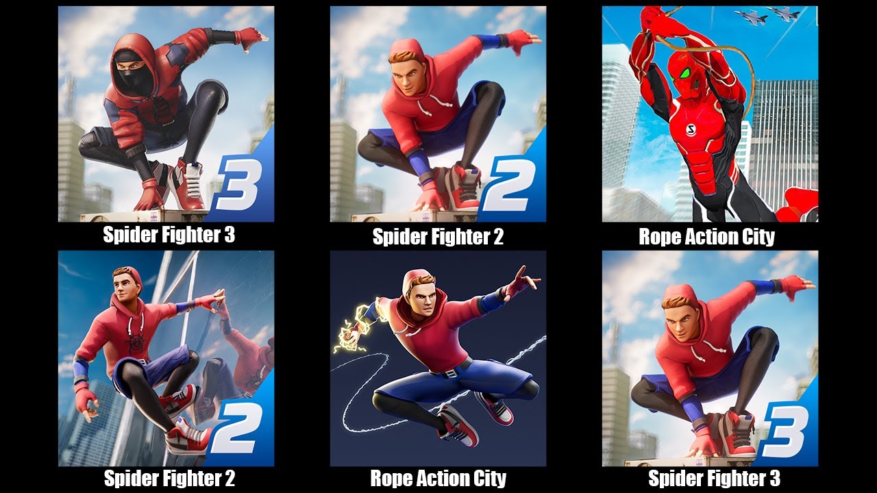 Spider Fighter 3,Rope Action City Fighting Game,Spider Fighter 2