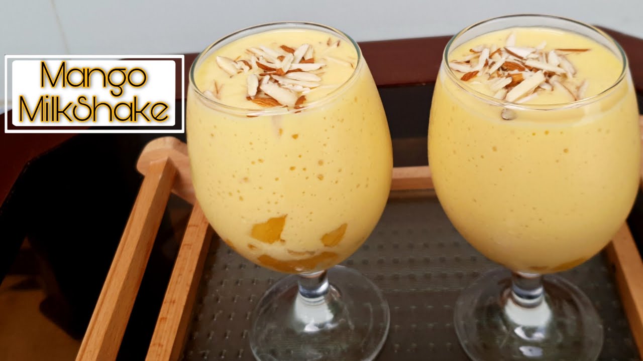 Thick & Tasty Mango Milkshake Restaurant Style | Mango Shake | Cook with Tuba 