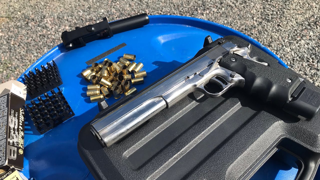 AMT Hardballer 45 ACP Longslide - at the range.